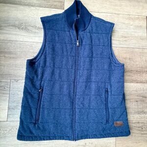 Polo Golf Ralph Lauren Wool Quilted Vest Full Zip Up Pockets Performance Wear
